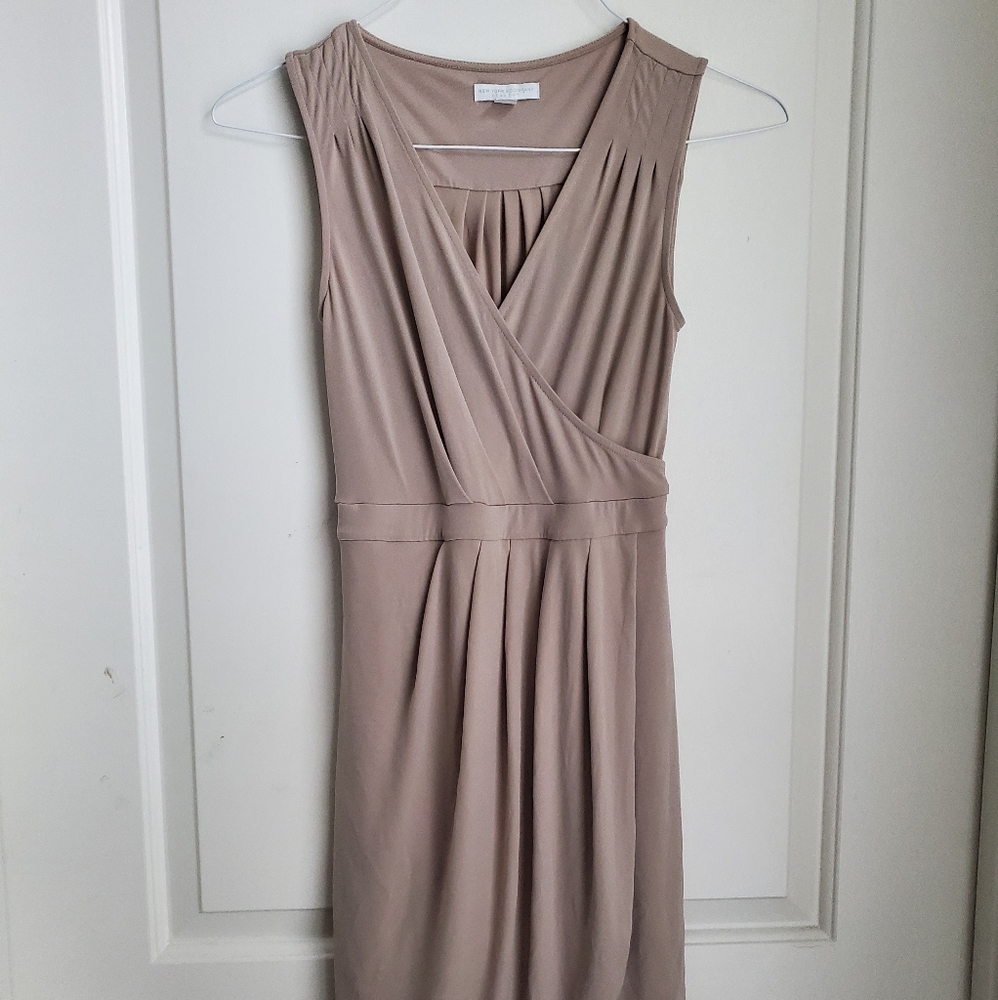 New York & Co. beige business casual dress